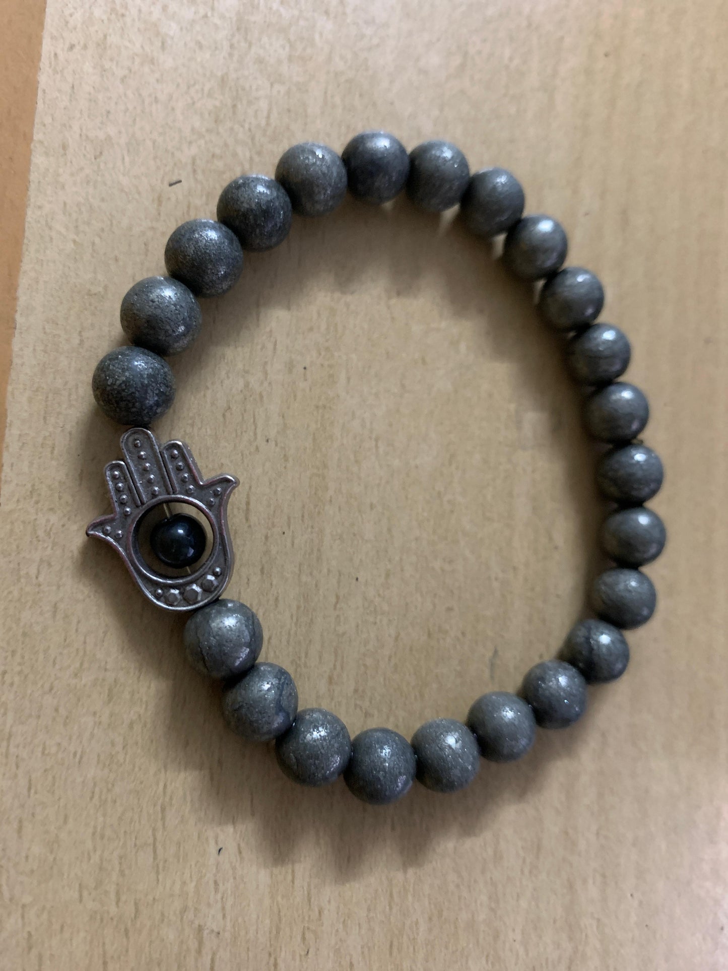Raw Pyrite Beads Bracelet for Wealth & Protection