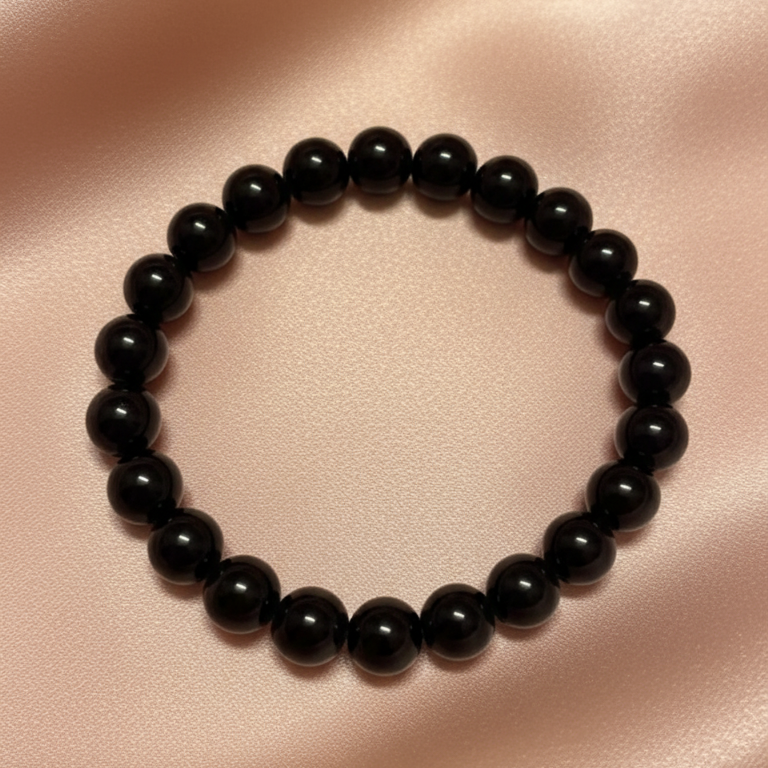 Black Obsidian Beads Bracelet