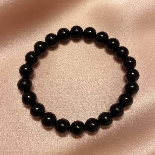 Black Obsidian Beads Bracelet